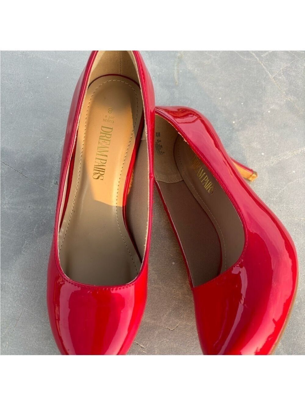 Dream Pairs Red Patent Heels Women Shoes - Picture 7 of 13